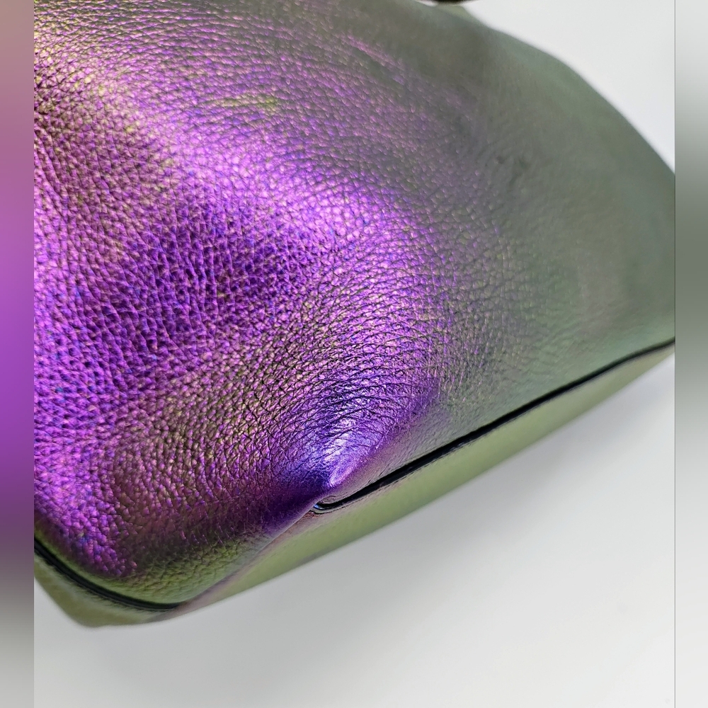 RARE! Bespoke Coach Hologram Oil Slick Taylor Tote & Wallet Set w/ Rexy Charm - Picture 13 of 17